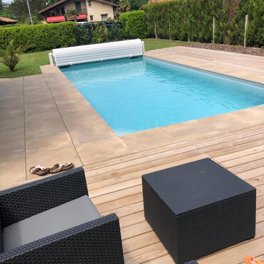 Maison landaise moderne piscine chauffée spa Lit-et-Mixe Esterno foto